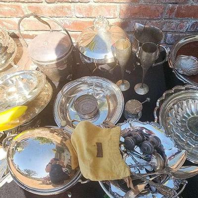 HUGE LOT OF SILVERPLATED GOODIES