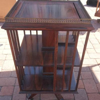 REVOLVING MAHOGANY BOOKCASE