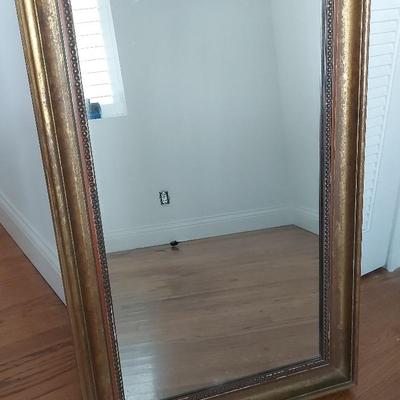 LOVE GOLD PAINTED WOOD FRAMED MIRROR