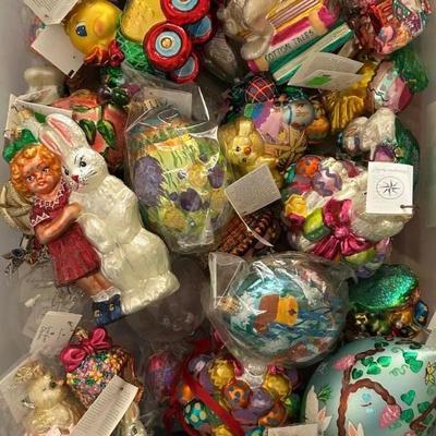 Christopher Radko ornaments with tags. 