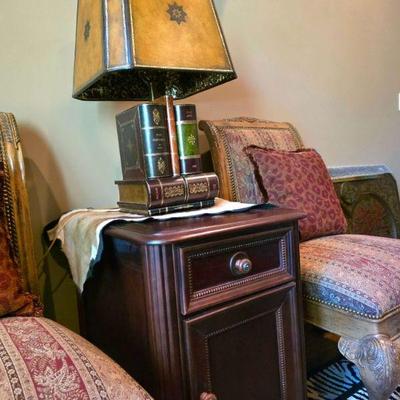 Maitland Smith table lamp and Lexington chairs. 