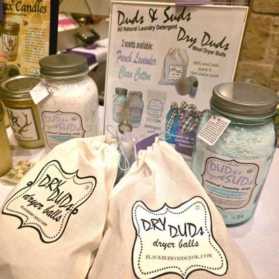 Beeswax candles, laundry soap & dryer balls by our local featured artist, Blackberry Ridge. These items will not be included in the...
