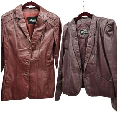 Two Vintage Women's Genuine Leather Jackets - Wilson, Winlit	