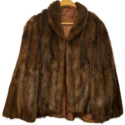 Vintage Kerry Brooke Open Front Mink Capelet