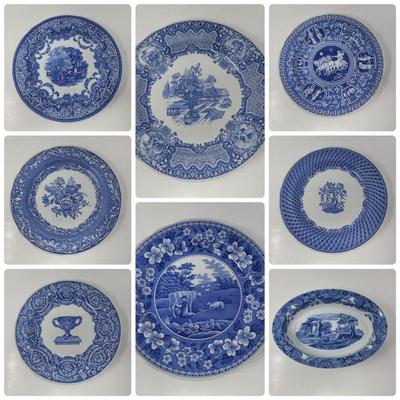 Spode Blue Room Collector Series Plates & Serving Bowl