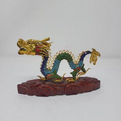 Decorative Cloisonne Serpent Dragon