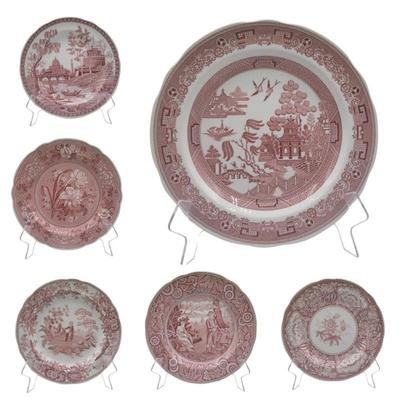 Six Transferware Spode Archive Collection Georgian Series Plates	