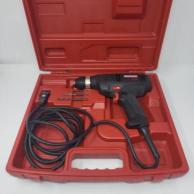Sears Craftsman Corded Drill & Case -5Amp, 3/8 Inch