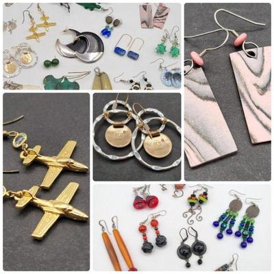 Mixed Lot Fashion Pierced Earrings - Art Glass, Beads & More