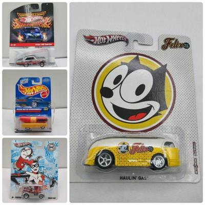 Collectible Hot Wheels - Felix, Drag Strip, Harley Quinn, Oscar Mayer