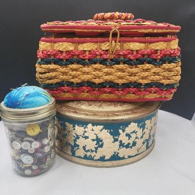 Vintage Sewing Supplies - Threads, Buttons, Pins & More
