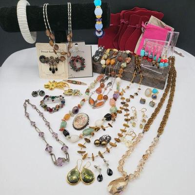 Jewelry Variety - Swarovski, Micro Mosaic, Semi-Precious Stone & More