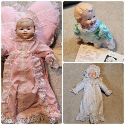 1980's Porcelain Baby Dolls - Mann, Knowles & More