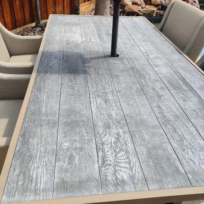 Outdoor dining table and chairs