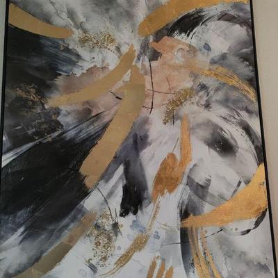 59 inch x 49 inch framed art