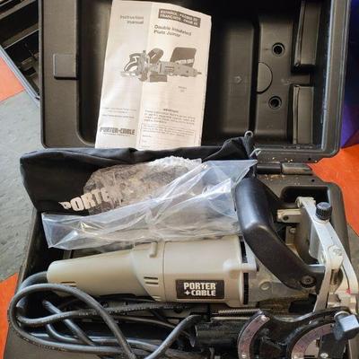Porter + Cable deluxe biscuit/plate joiner with case
