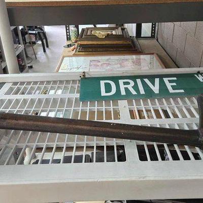 #2858 • Street Sign with Post & Vintage Cobblers Foot
