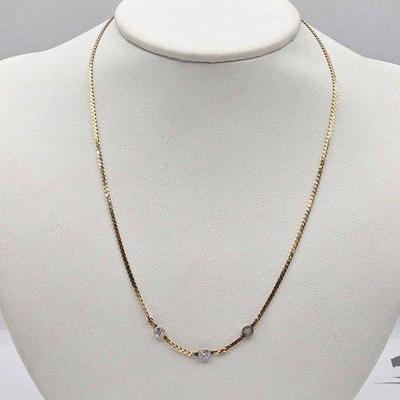 #783 • 14k Gold & Diamond Necklace, 5.01g
