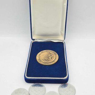 #1753 • 1984 Los Angeles XXIII Olympiad Token & (4) USA Olympics

