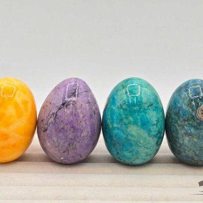 #1927 • (4) Genuine Alabaster Hand Carved Stones
