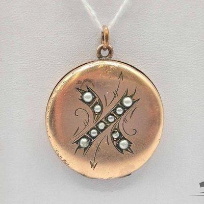 #831 • Gold Filled Locket Pendant, 10.04g
