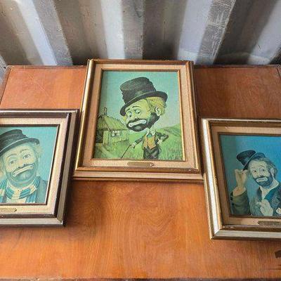 #15022 • (3) Red Skeleton Freddie Canvas Paintings
