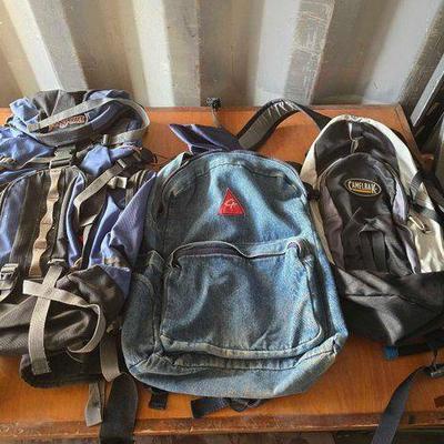 #15032 • (2) Backpacks and (1) Camelbak
