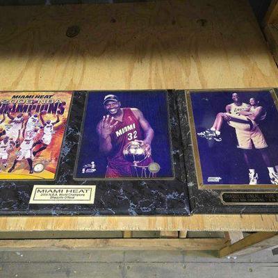 #10508 • (2) Shaquille O'Neal NBA Championship Plaques
