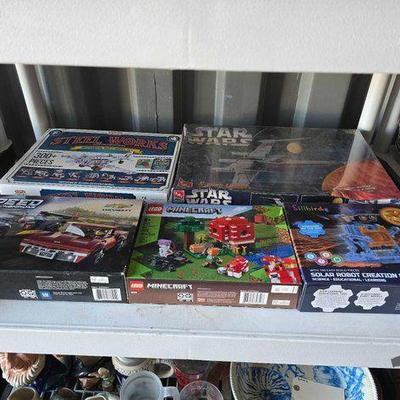 #10032 • Lego Speed Champions, Lego Minecraft, Sillbird Solar Robot, Schylling Steel Works, and AMT Ertl Star...

