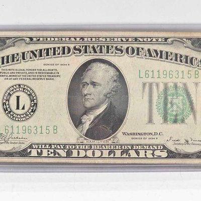 #1500 • 1934 Green Seal $10 Bill
