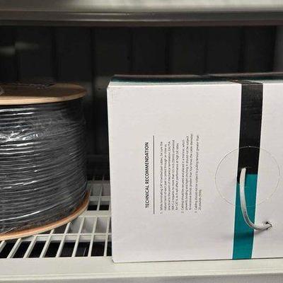 #7050 • NEW!!! (2) Spools of Outdoor Cable & Ethernet Cable
