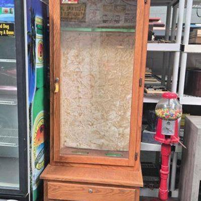 #2708 • Wooden G Cabinet with Glass Door

