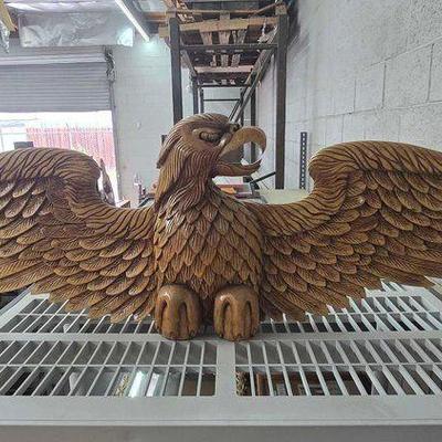 #2856 • Wooden Eagle Carving
