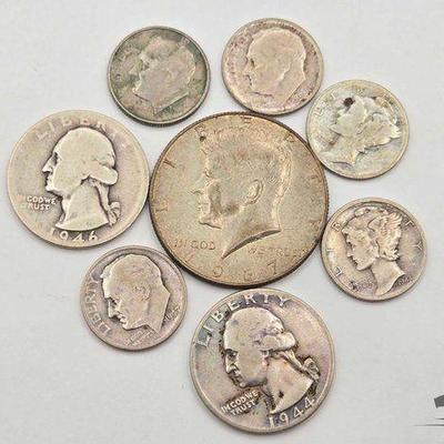 #1401 • (8) 90% & 40% Silver
