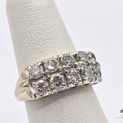 #723 • 14k White Gold & Diamond Ring, 4.47g
