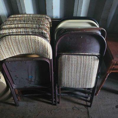 #11502 • (2) Samsonite Tables and (12) Folding Chairs
