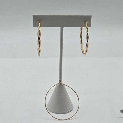 #706 • 14k Gold Hoop Earrings, 5.17g

