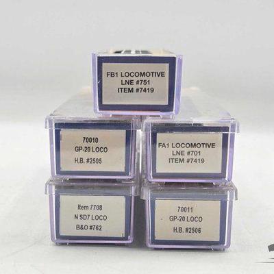 #5258 • (5) Life-Like Trains N Scale Locomotives
