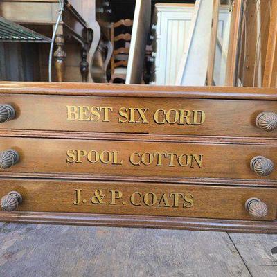#11000 • J & P Coats Wooden Spool Cabinet
