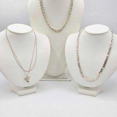 #909 • (4) .925 Sterling Silver Necklaces, 113.82g
