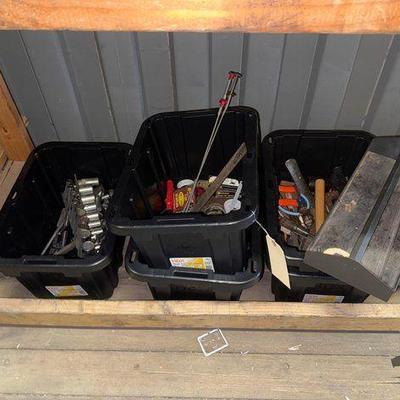 #10510 • (5) Totes with Tools
