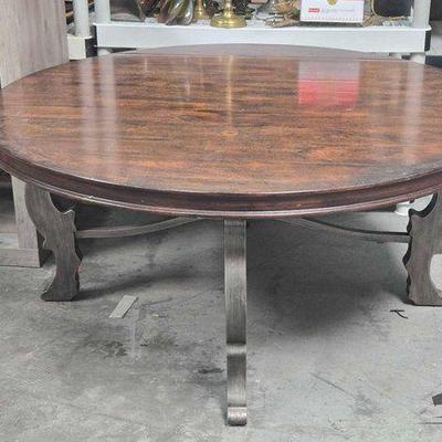 #2714 • Round Wooden Coffee Table
