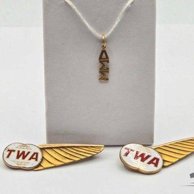 #829 • 10k Golf Filled Pins & Pendant, 17.79g
