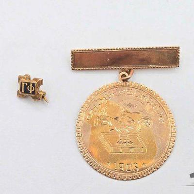 #710 • 14k Gold School Pins, 9.15g
