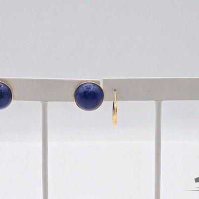 #619 • (2) 18k Gold Earrings, 11.23g
