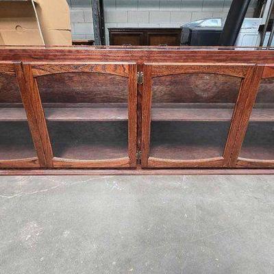 #2704 • Wooden & Glass Long Cabinet
