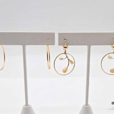 #704 • (2) 14k Gold Earrings, 5.05g
