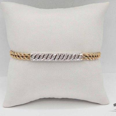 #759 • 14k Gold & Diamond Bracelet, 12.30g
