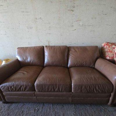 #9016 • Leather Sofa
