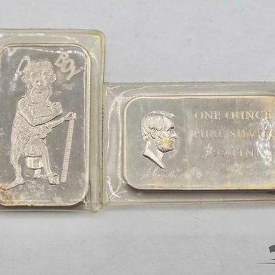 #1252 • (2) 1.0 ozt .999 Fine Silver Bars
